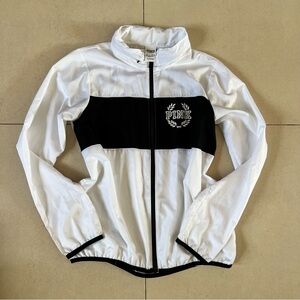 Victoria Secret Pink Windbreaker jacket black and white